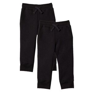 2 Pants Boys Size XS 4-5 Years Sweatpants Black Fleece Jogger